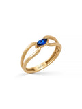 Marquise Safir Rengi Taşlı Modern 14K Altın Yüzük - Elef Kuyumculuk
