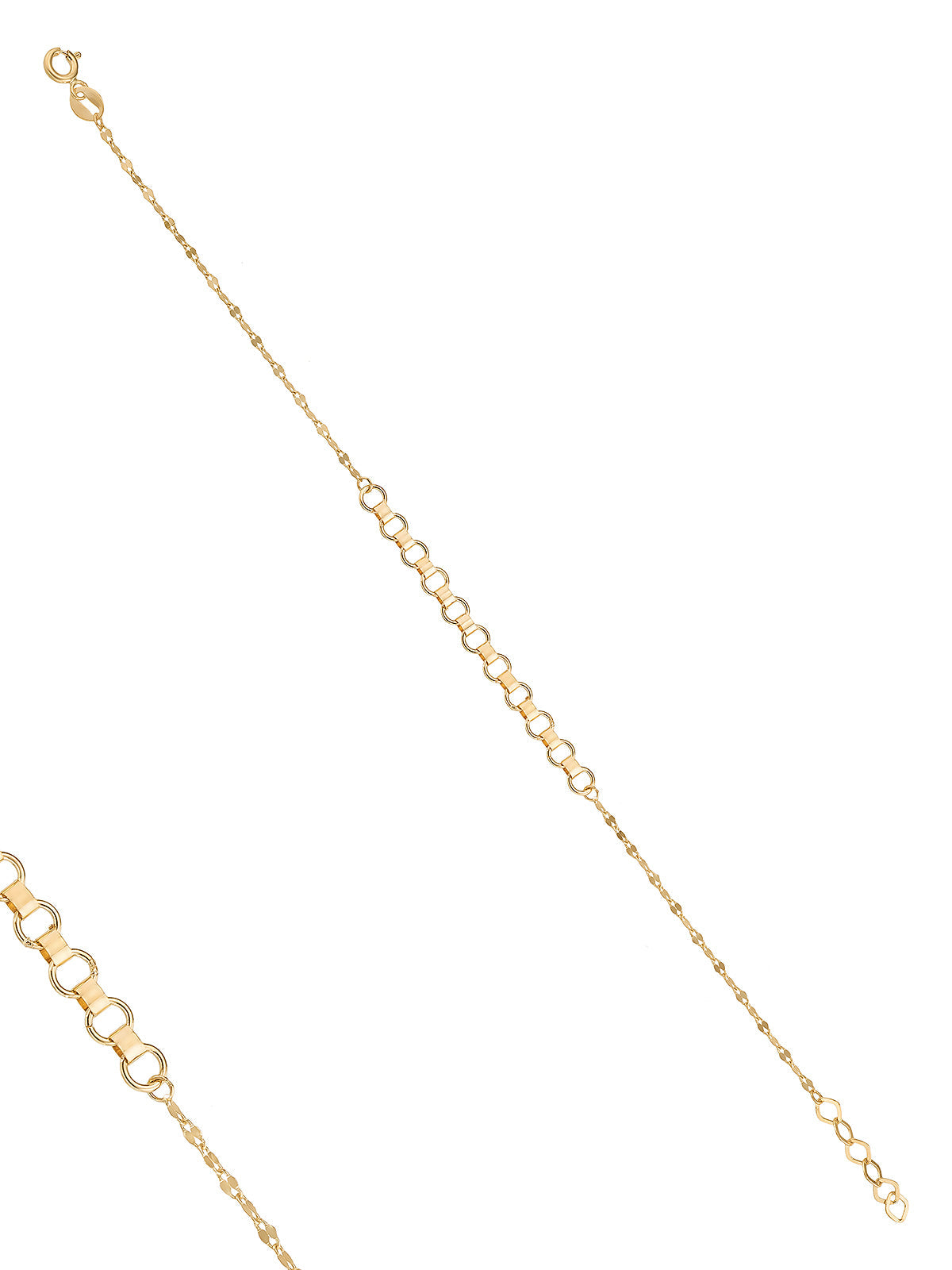 Mikro Halkalı İnce Form 14K Altın Bileklik - Elef Kuyumculuk