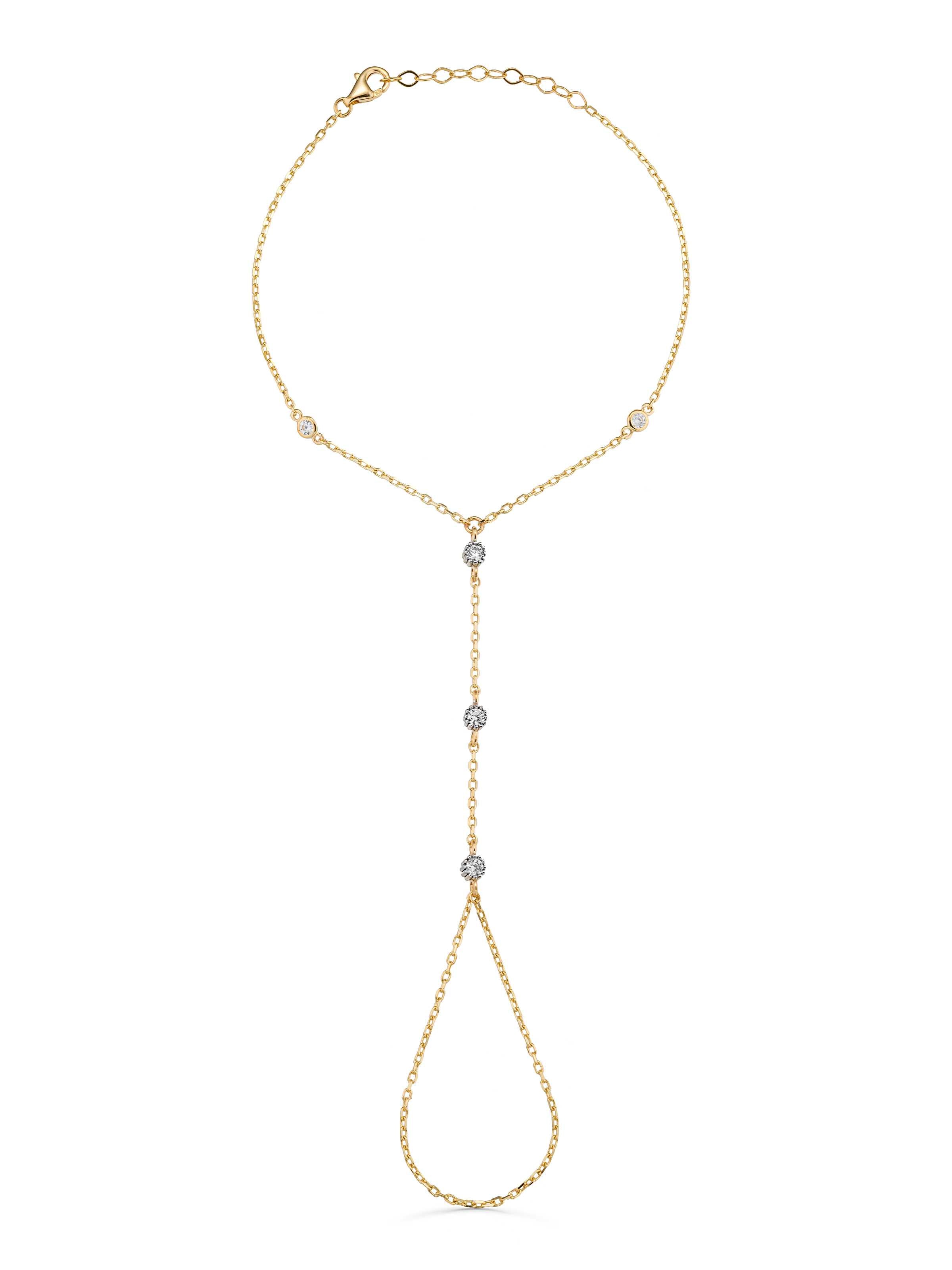 Minimal Zirkon Detaylı 14K Altın Şahmeran - Elef Kuyumculuk