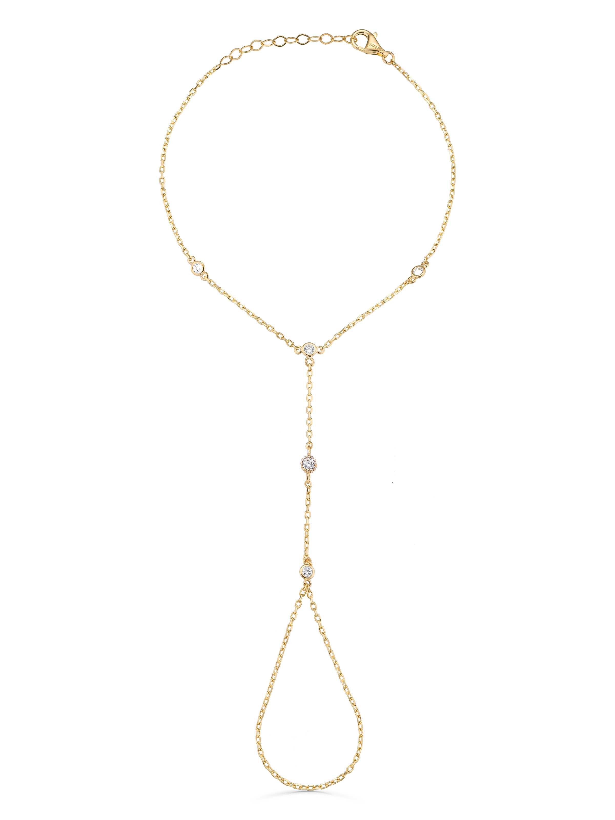 Minimal Zirkon Taş Detaylı 14K Altın Şahmeran - Elef Kuyumculuk