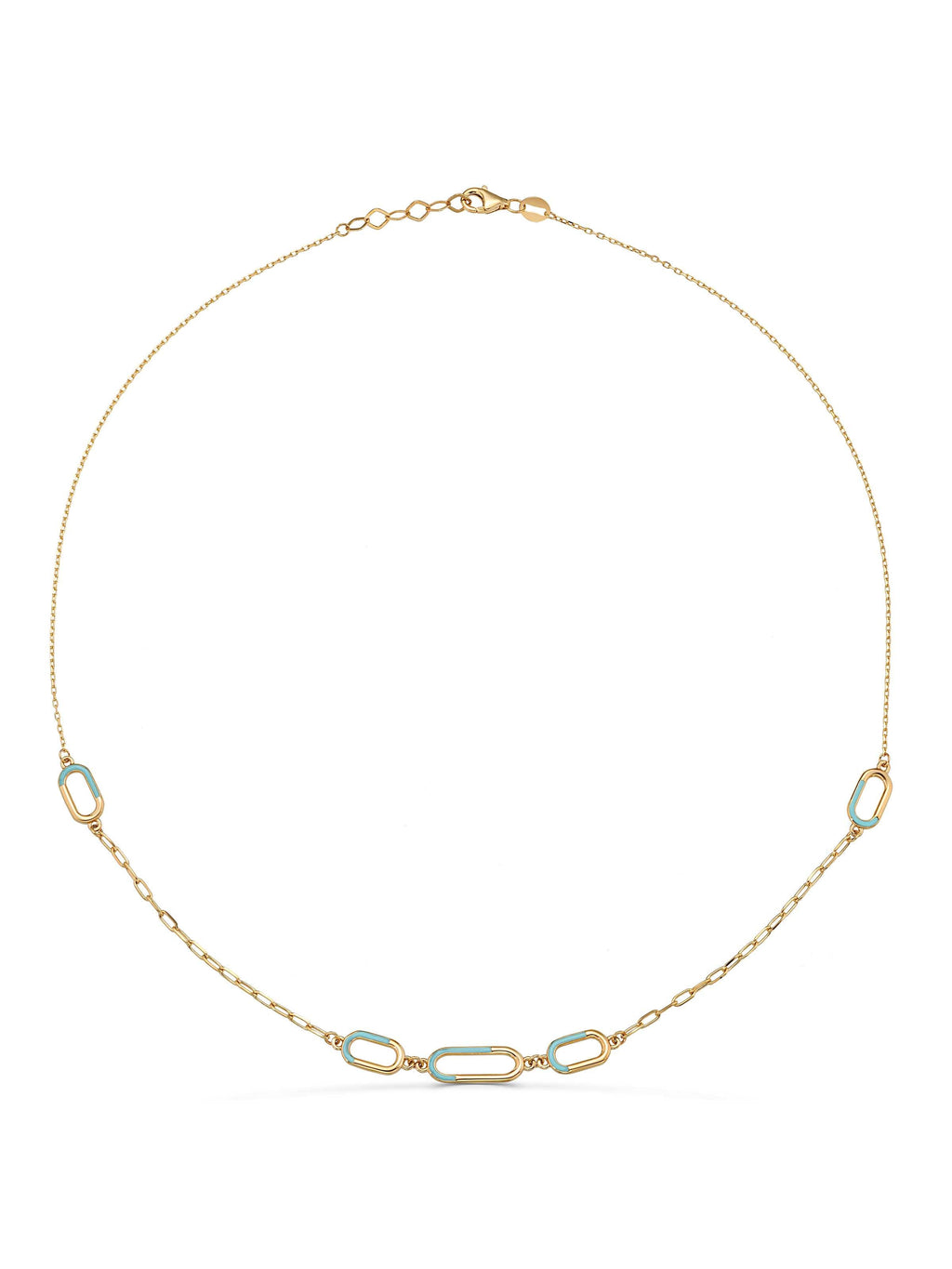 Modern Oval Mine Detaylı Altın Kolye - Elef Kuyumculuk