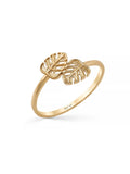 Monstera Yaprak Motifli Minimal 14K Altın Yüzük - Elef Kuyumculuk