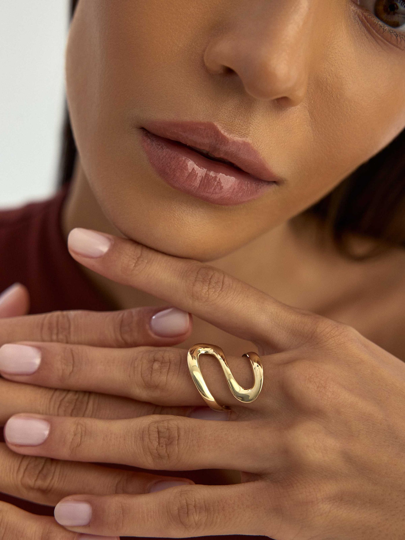 Organik Formlu Modern 14K Altın Yüzük - Elef Kuyumculuk