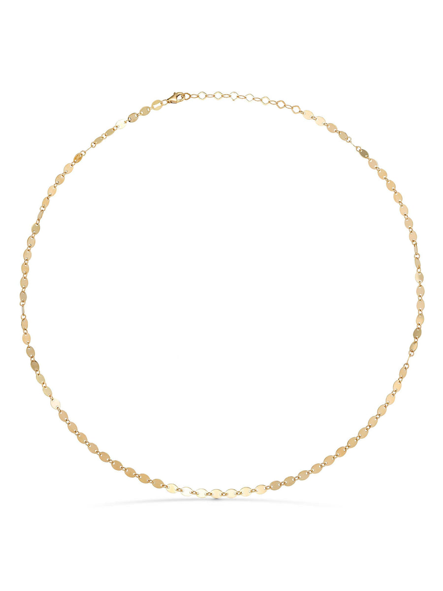 Oval Formlu Plaka Dizili 14K Altın Kolye