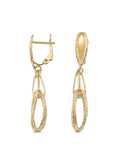 Oval Halkalı Sallantılı 14K Altın Küpe - Elef Kuyumculuk