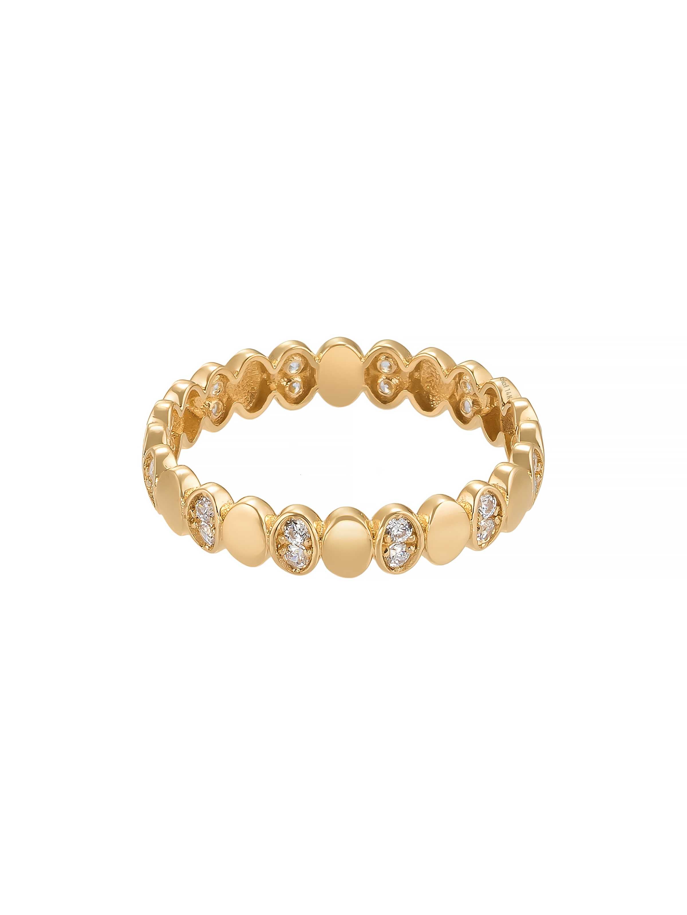 Oval Motifli Tamtur 14K Altın Yüzük - Elef Kuyumculuk