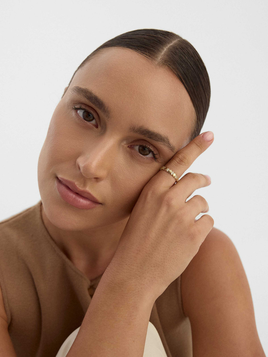 Oval Motifli Tamtur 14K Altın Yüzük - Elef Kuyumculuk