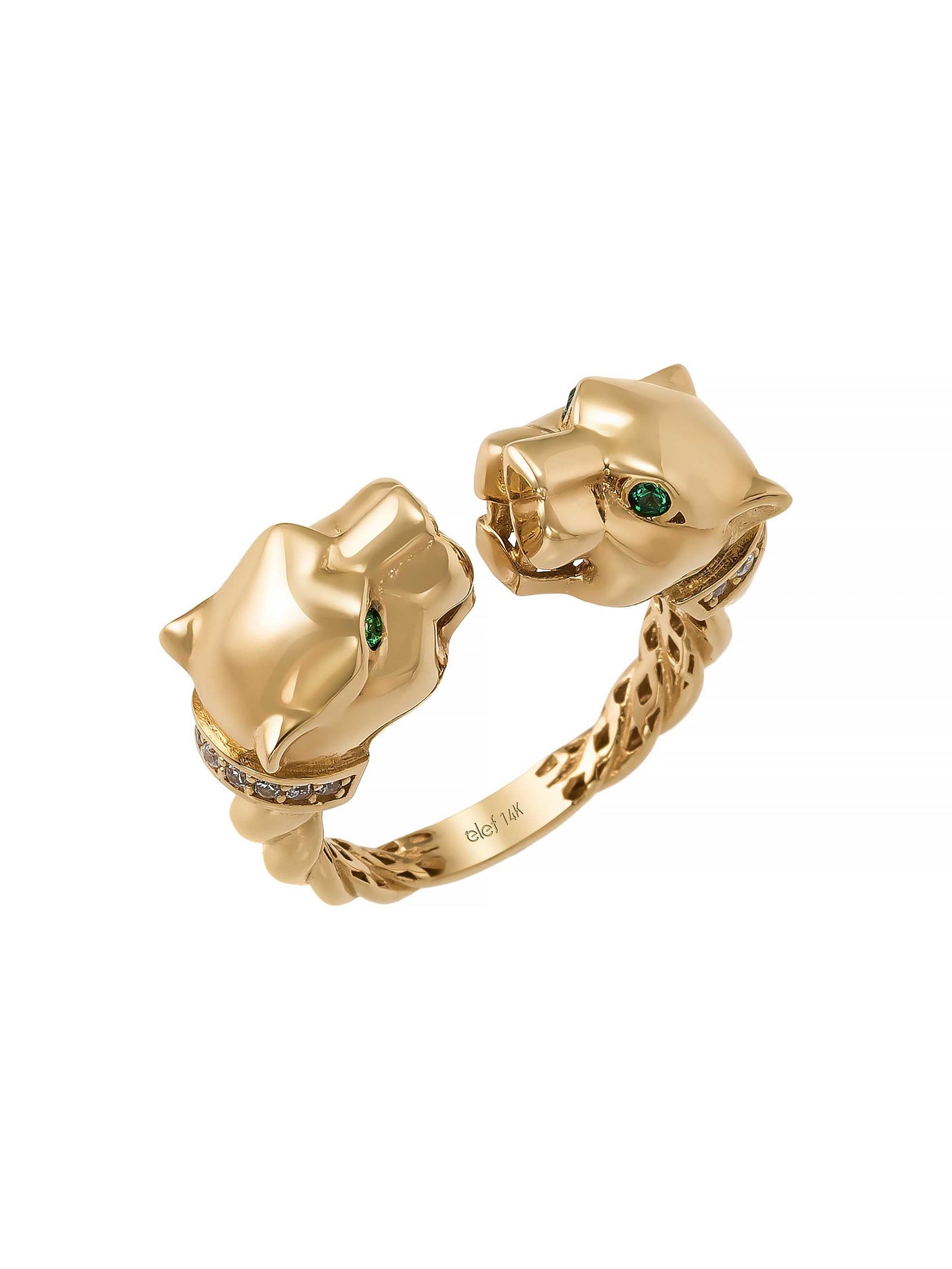 Panter Başlı Vintage 14K Altın Yüzük - Elef Kuyumculuk