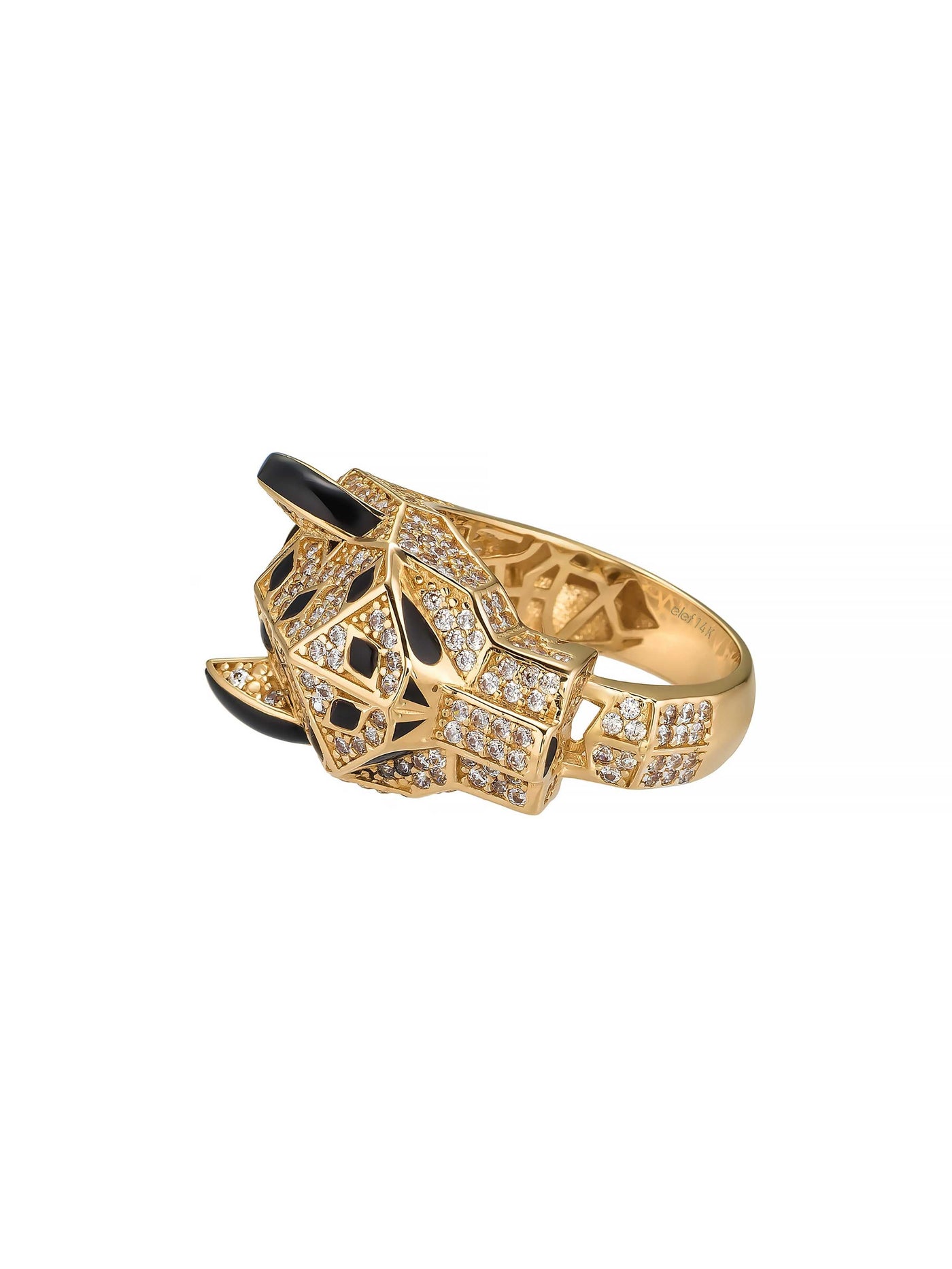 Panter Figürlü Modern 14K Altın Yüzük - Elef Kuyumculuk