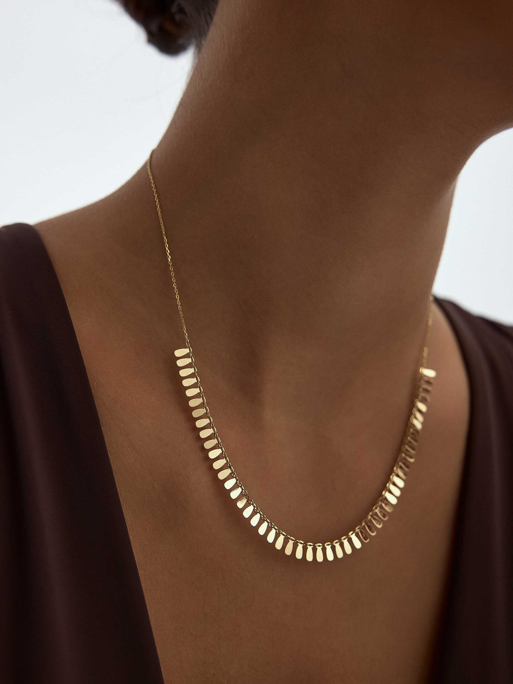 Sallantılı Damla Formlu 14K Altın Kolye - Elef Kuyumculuk