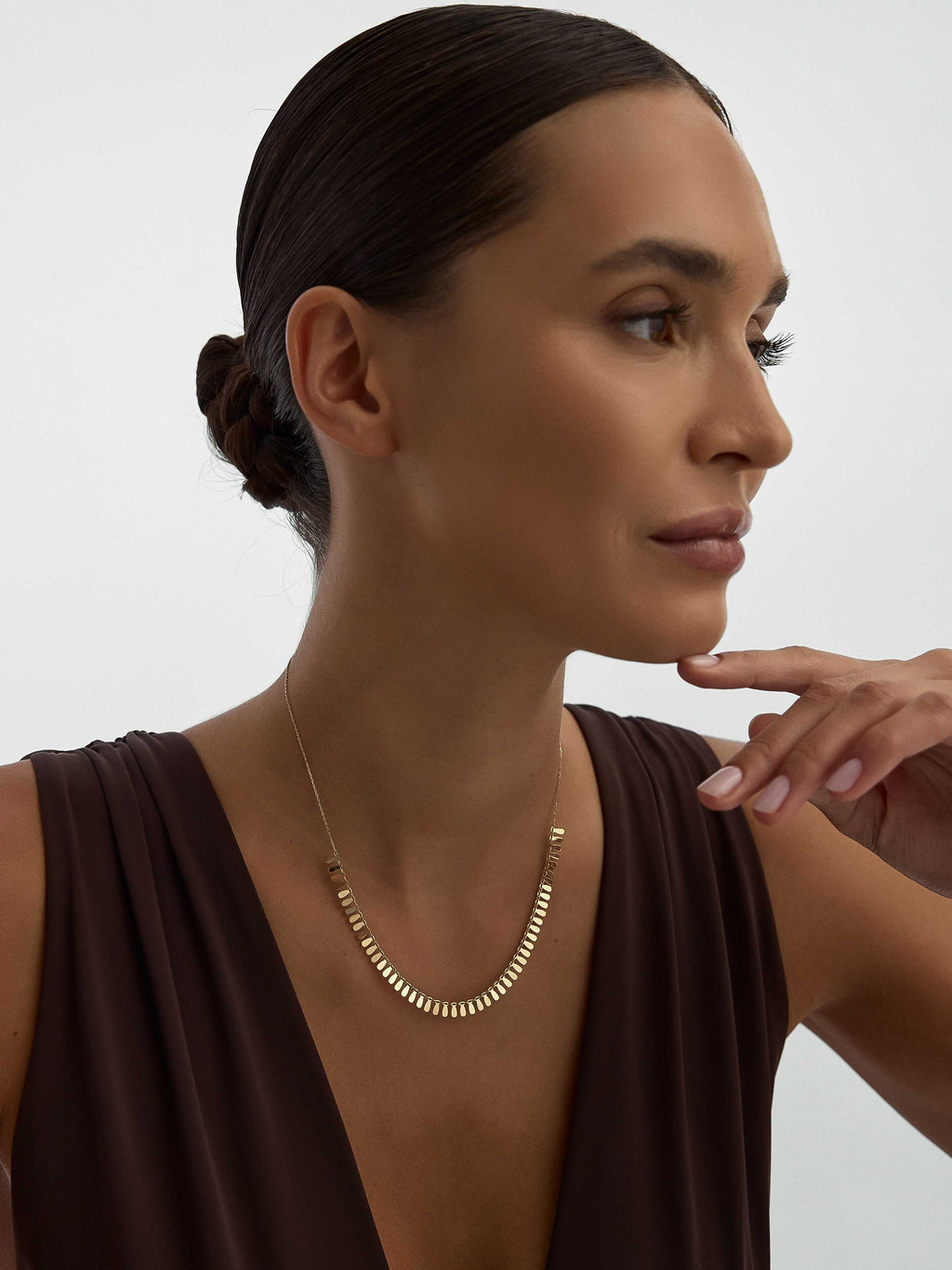 Sallantılı Damla Formlu 14K Altın Kolye - Elef Kuyumculuk
