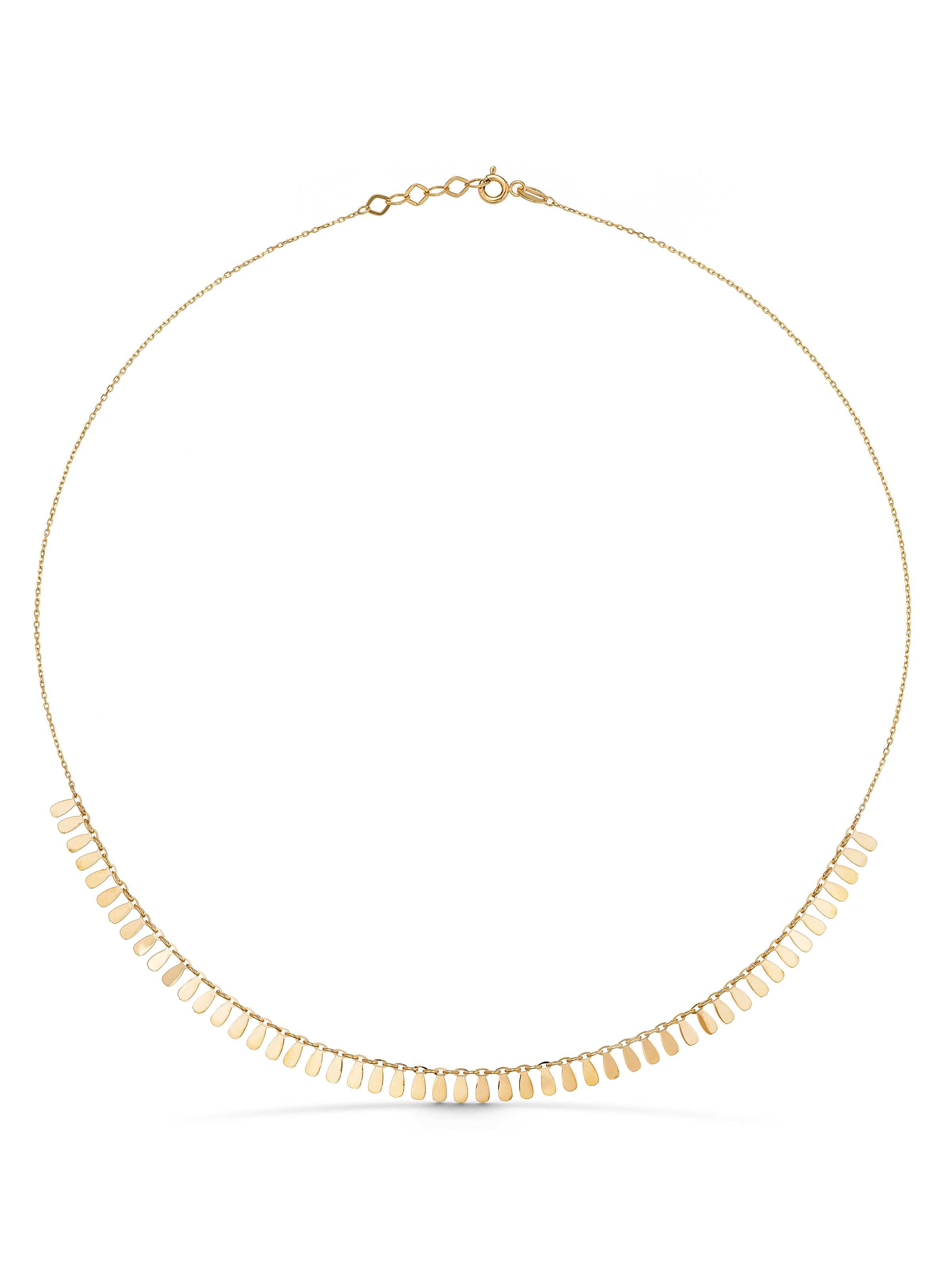 Sallantılı Damla Formlu 14K Altın Kolye - Elef Kuyumculuk