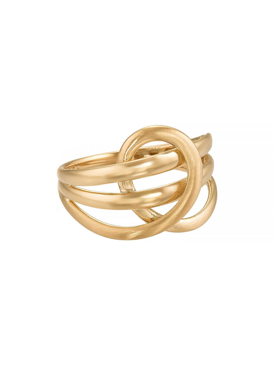 Sarmal Formlu Modern 14K Altın Yüzük