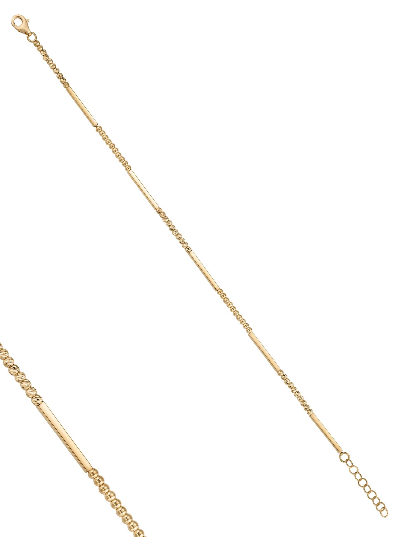 Silindir ve Dorika Detaylı Modern 14K Altın Bileklik - Elef Kuyumculuk