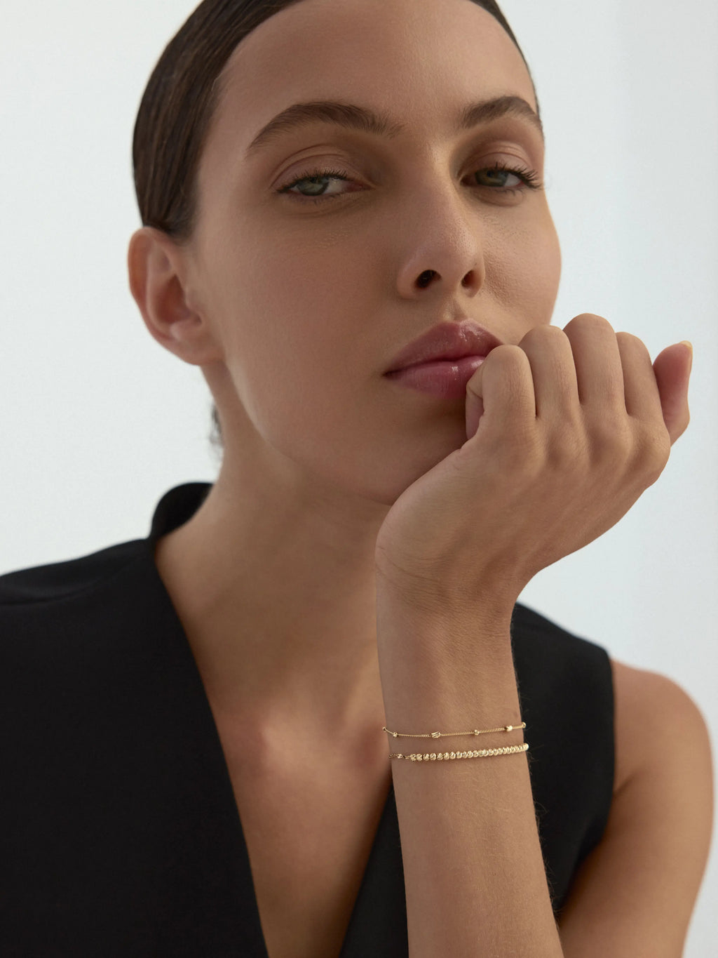 Sıralı Top Dorika 14K Altın Bileklik - Elef Kuyumculuk