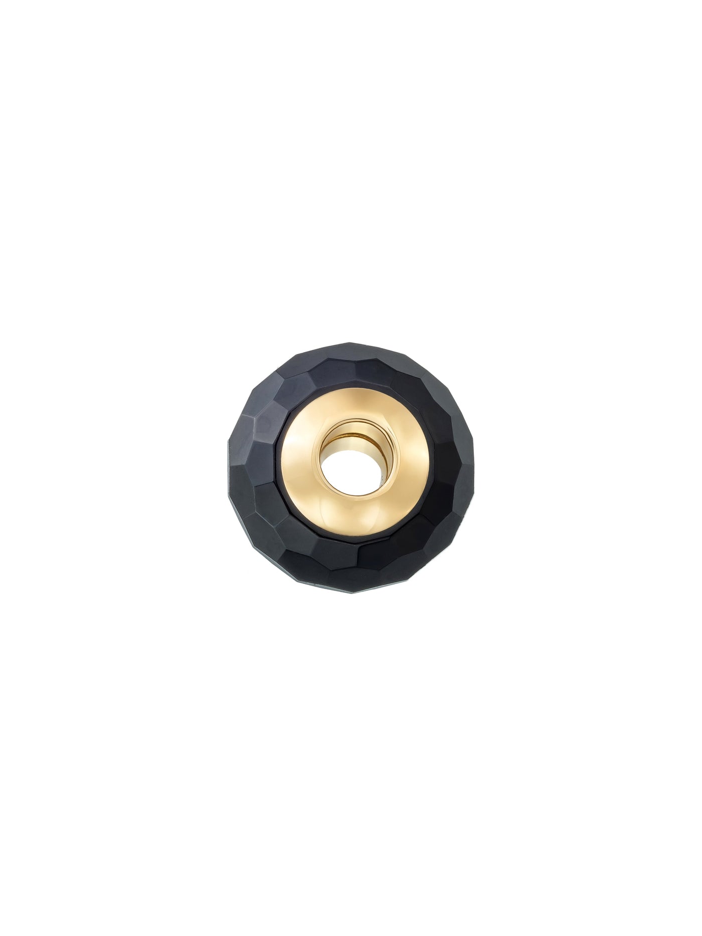 Siyah Faset Kesim 14K Altın Murano Cam Charm - Elef Kuyumculuk