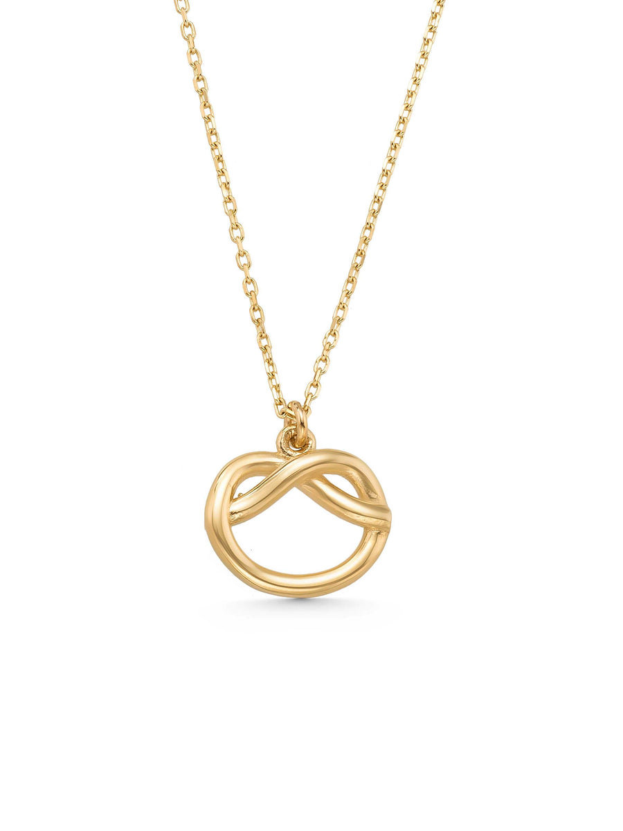 Sonsuzluk Esintili Halka 14K Altın Kolye