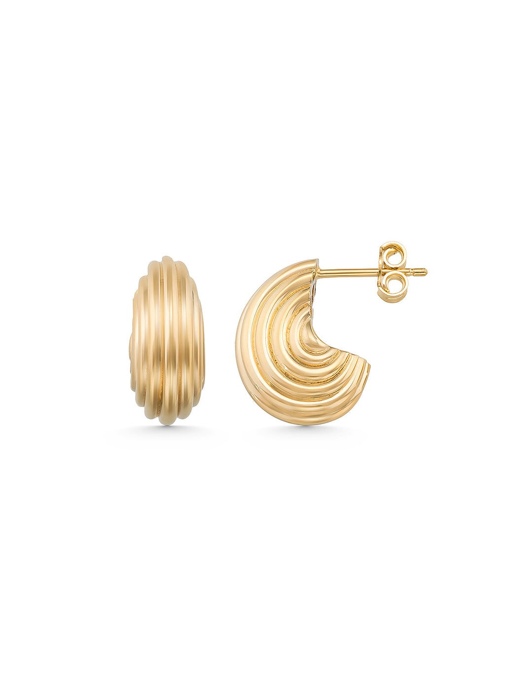 Spiral Kabuğu Detaylı 14K Altın Küpe - Elef Kuyumculuk