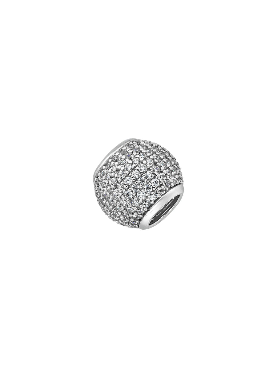 Taşlı Küre Formlu 14K Altın Charm