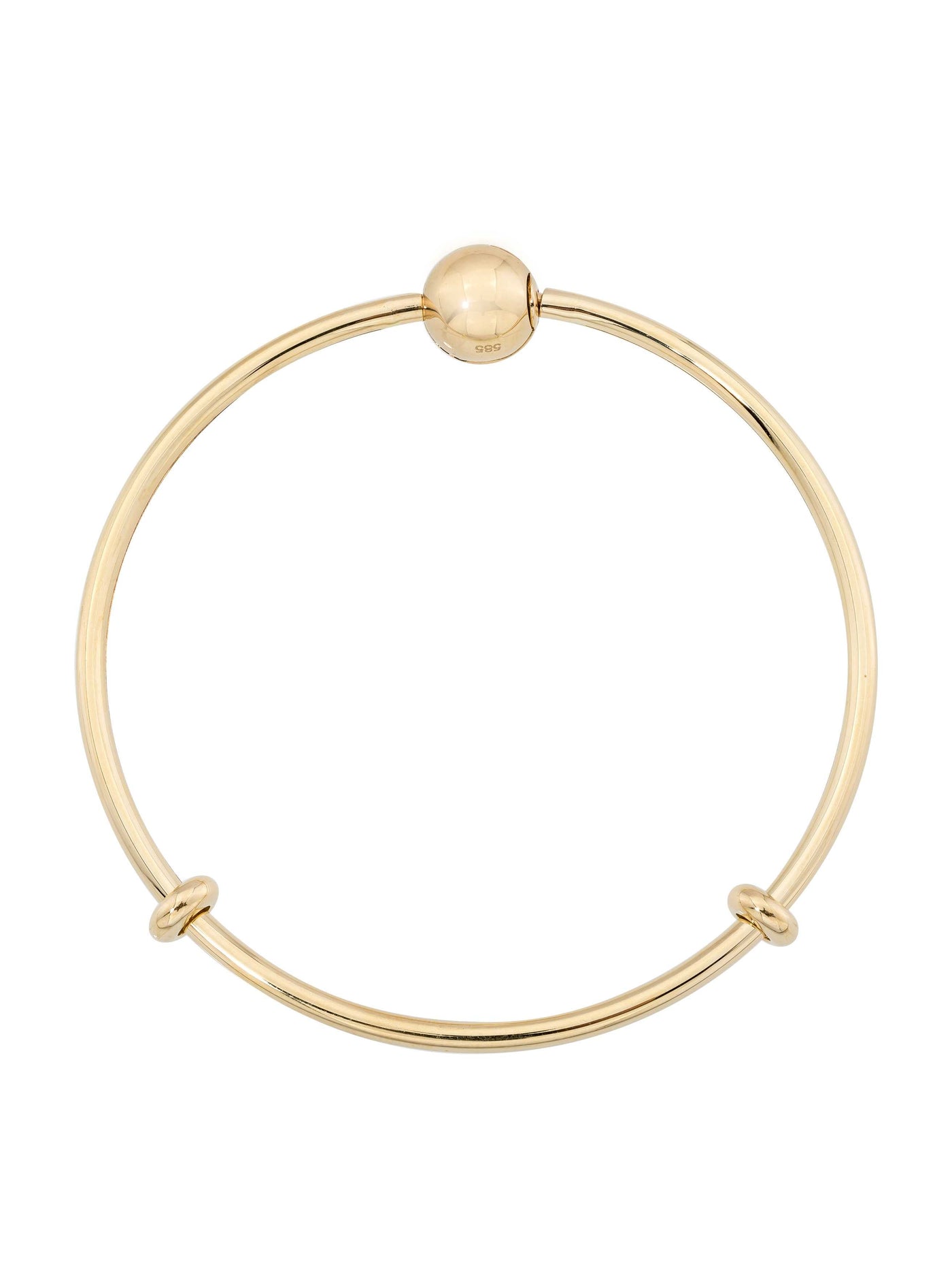 Top Kilitli Charm 14K Altın Bileklik - Elef Kuyumculuk