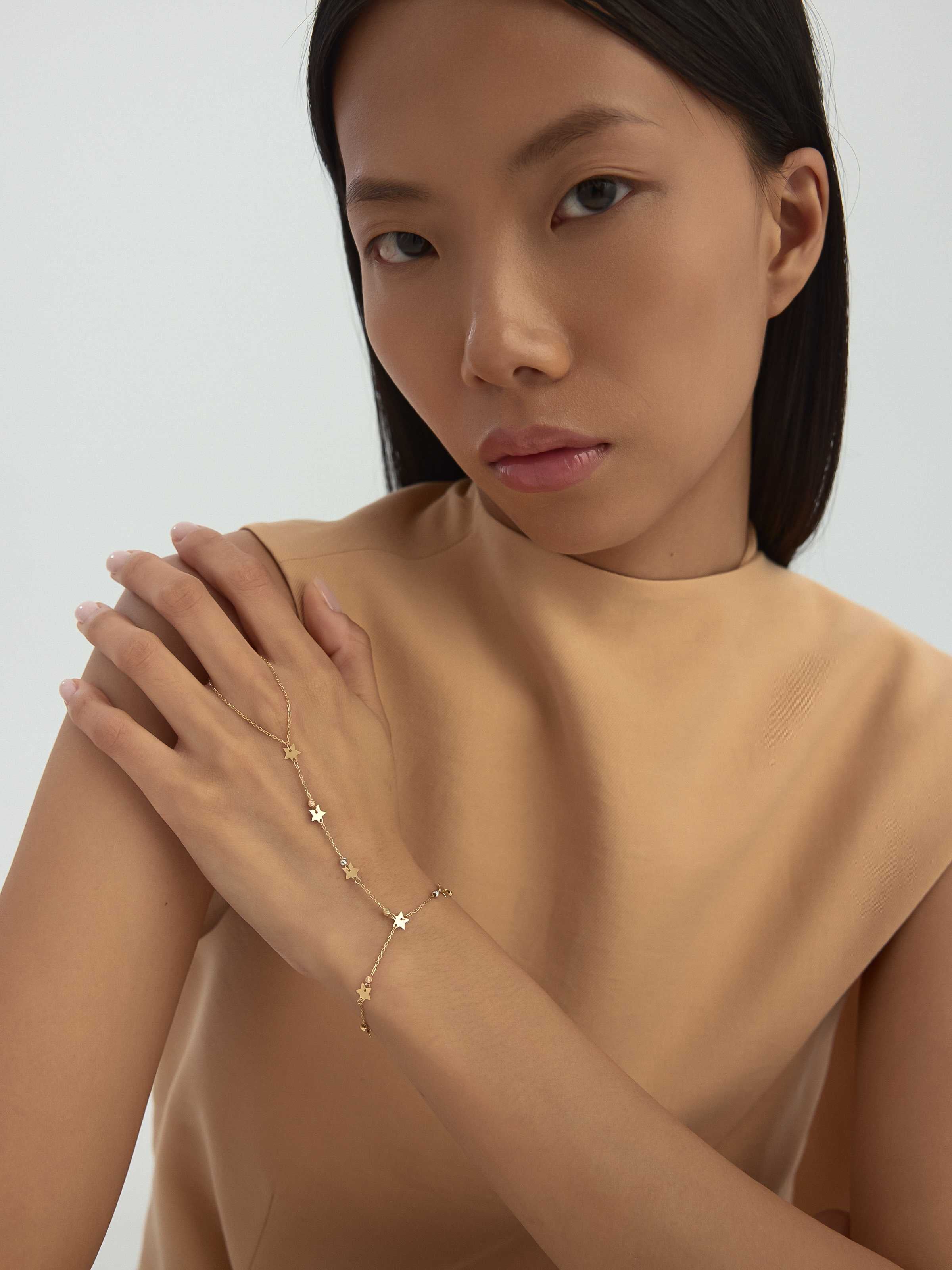 Yıldız Figürlü Dorika Detaylı 14K Altın Şahmeran - Elef Kuyumculuk