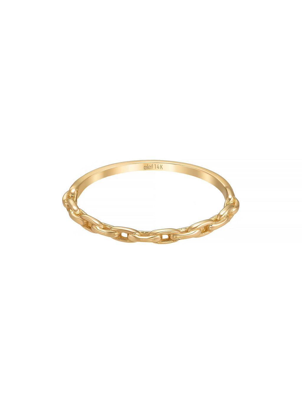 Zincir Formlu Minimal 14K Altın Yüzük - Elef Kuyumculuk