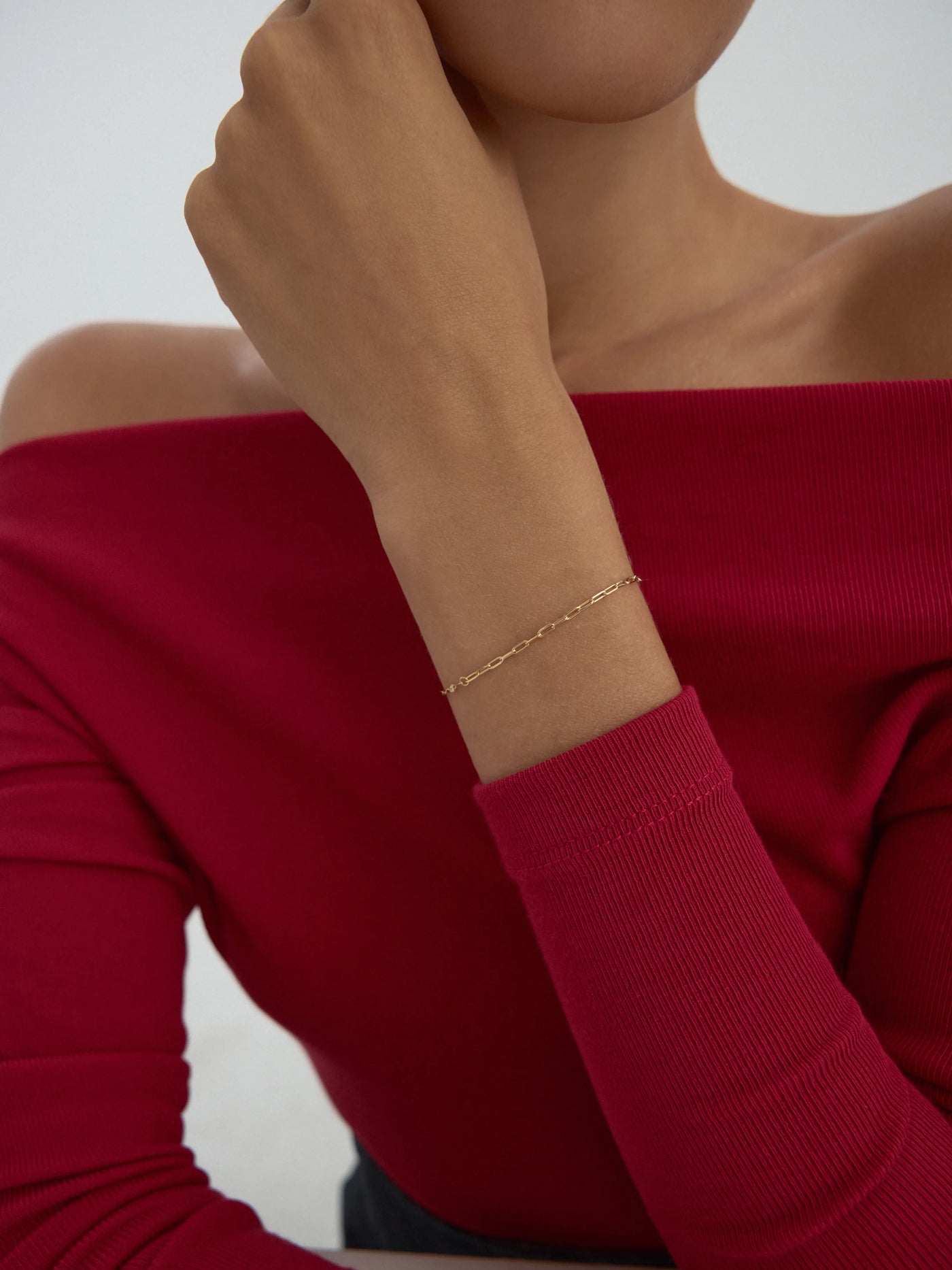 Zincir Formlu Modern 14K Altın Bileklik - Elef Kuyumculuk