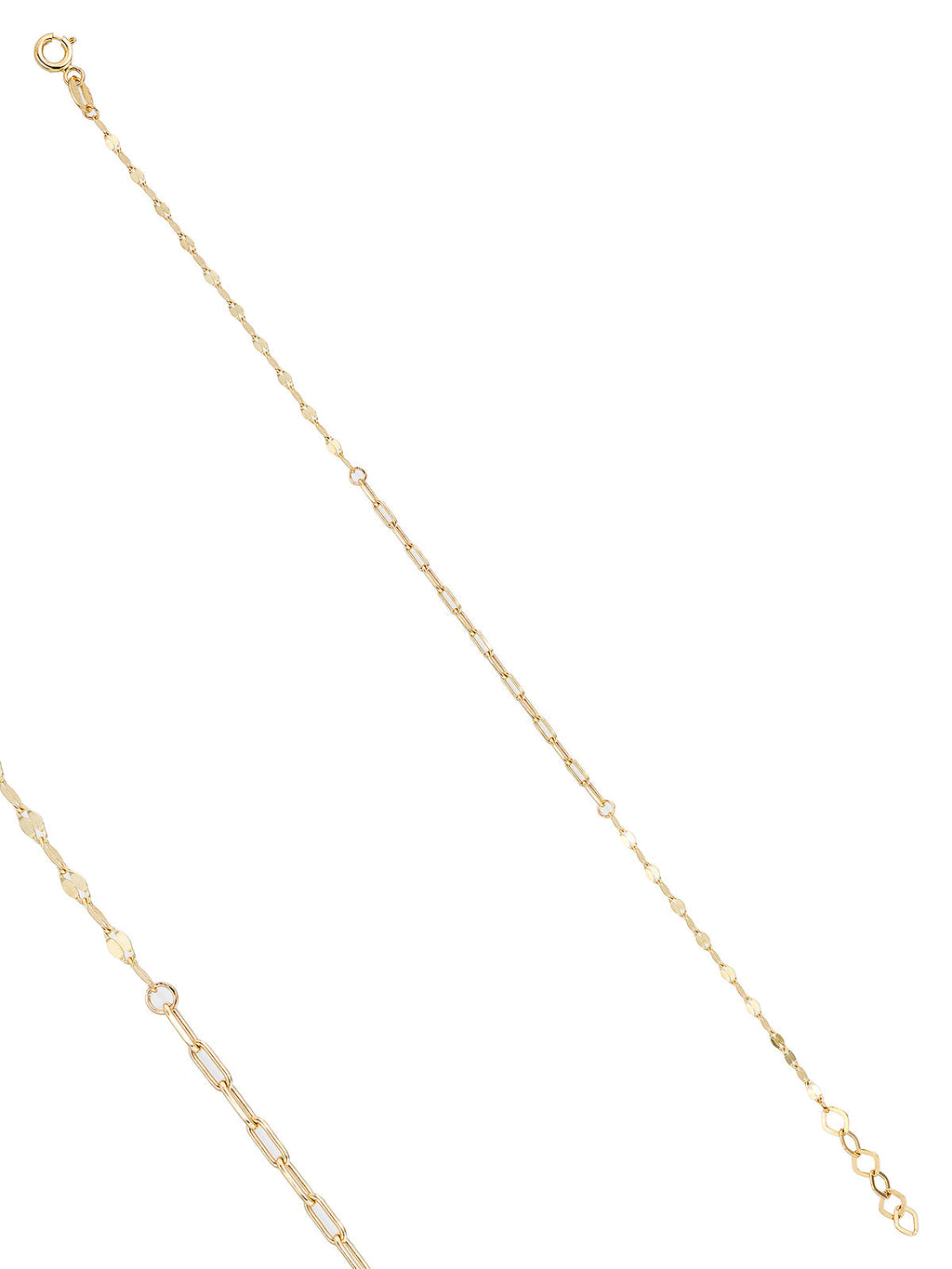 Zincir Formlu Modern 14K Altın Bileklik - Elef Kuyumculuk