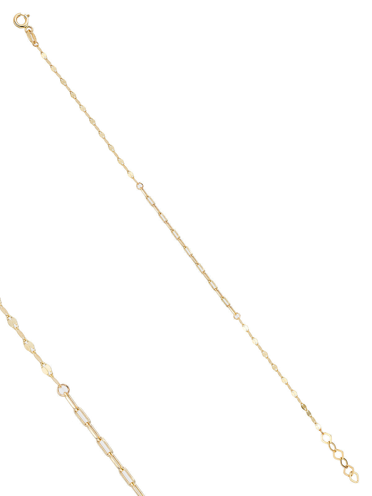 Zincir Formlu Modern 14K Altın Bileklik - Elef Kuyumculuk