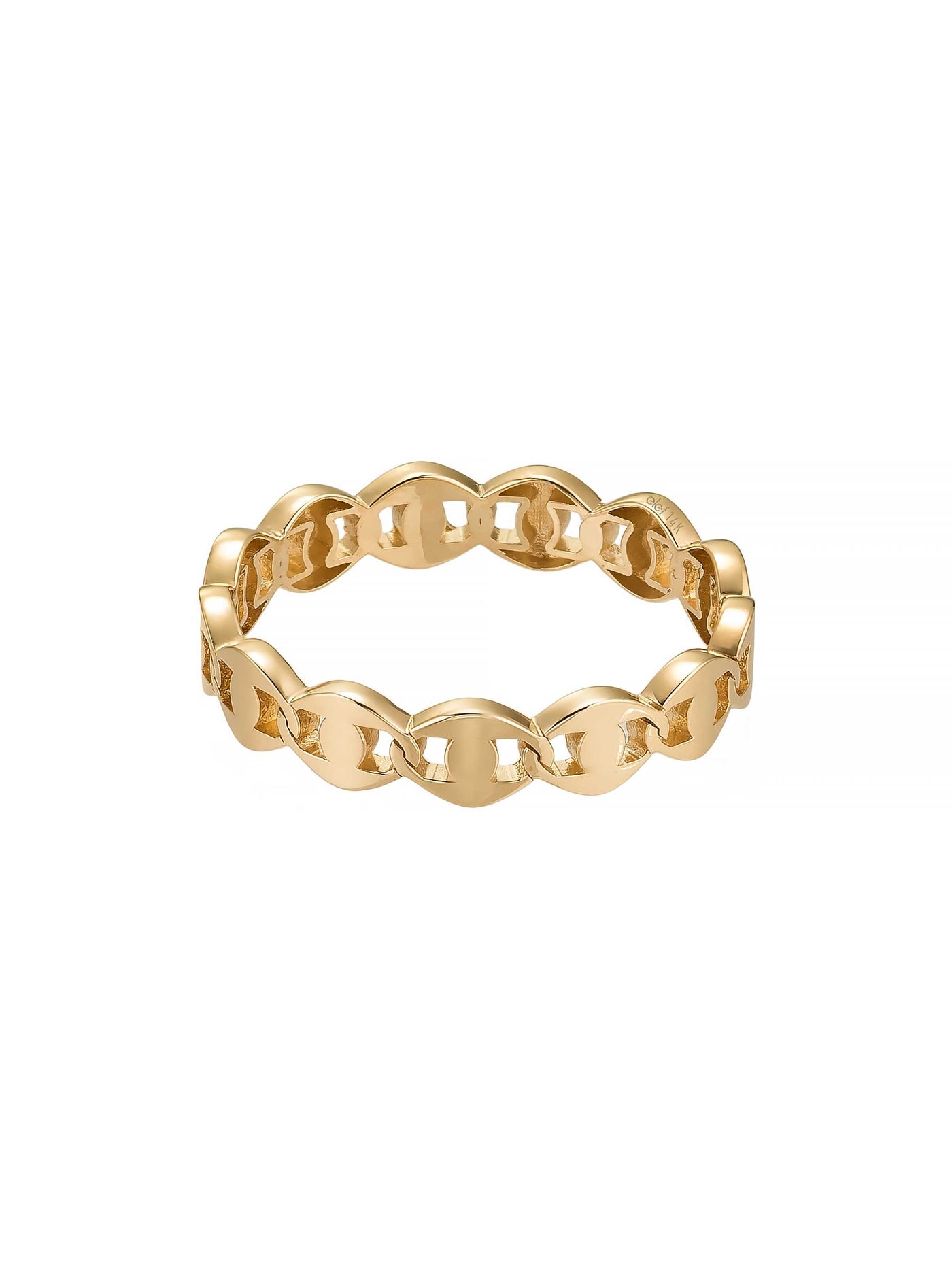 Zincir Formlu Modern 14K Altın Yüzük - Elef Kuyumculuk