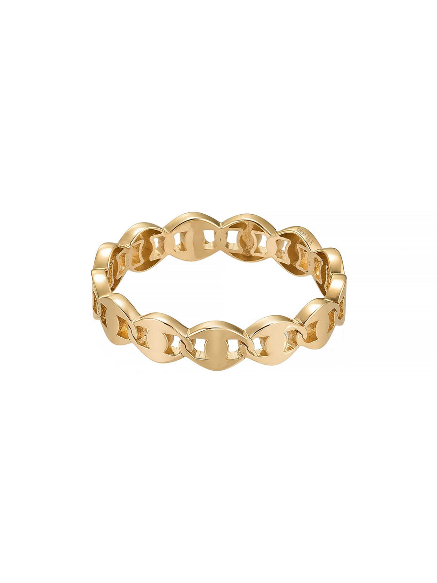 Zincir Formlu Modern 14K Altın Yüzük