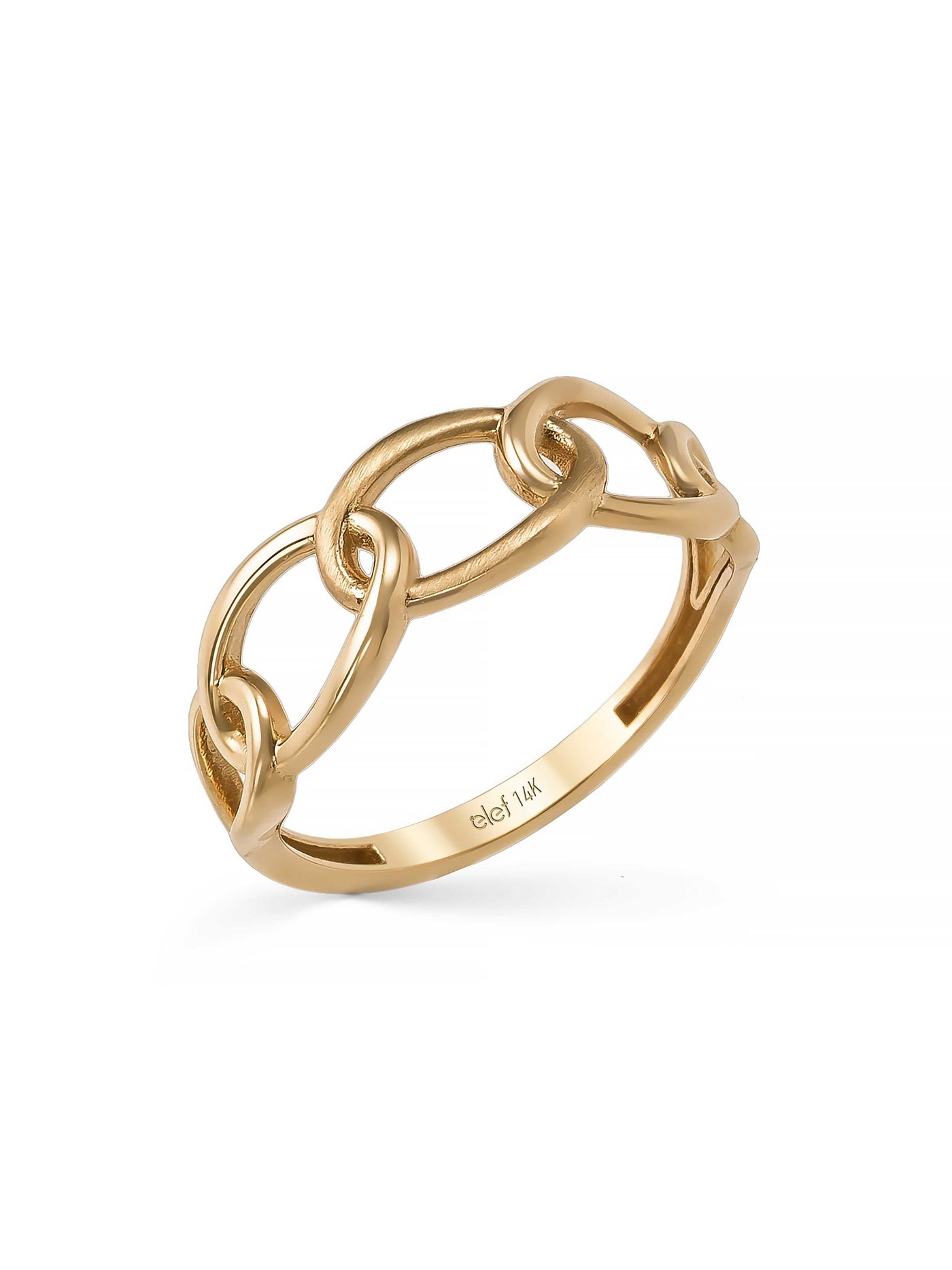 Zincir Formlu Modern 14K Altın Yüzük - Elef Kuyumculuk