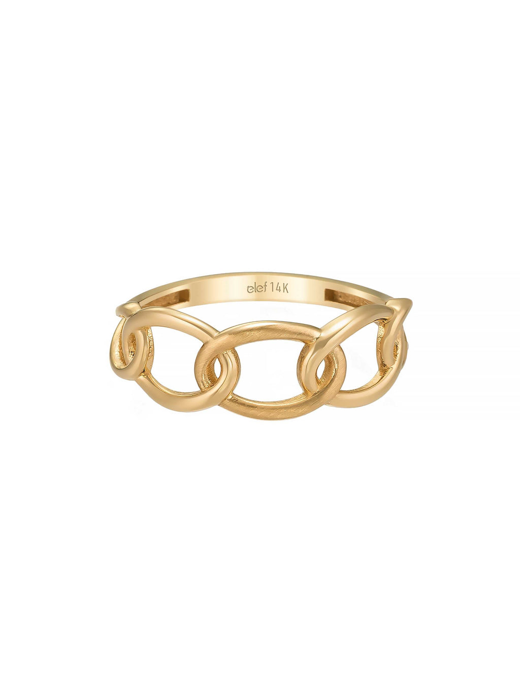 Zincir Formlu Modern 14K Altın Yüzük - Elef Kuyumculuk
