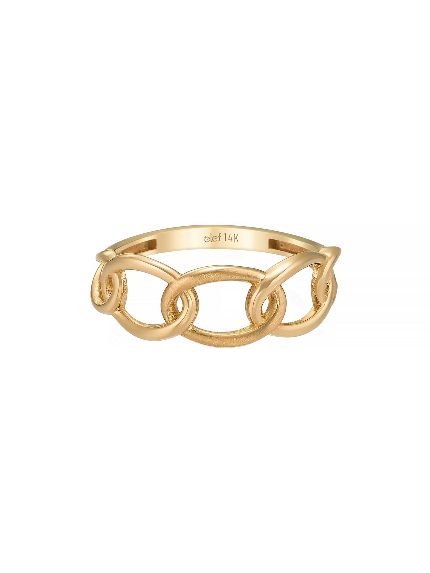 Zincir Formlu Modern 14K Altın Yüzük - Elef Kuyumculuk