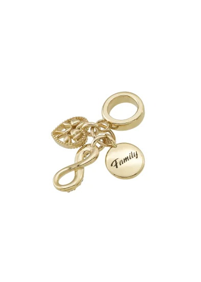 Family & Infinity Stone Charm in 14K Gold - (1)