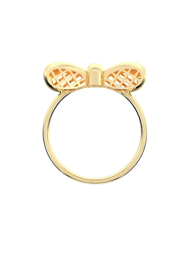 Fiyonk Formlu Modern 14K Altın Yüzük - 6