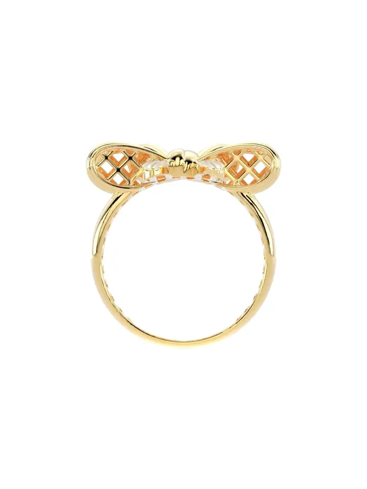 Fiyonk Formlu Romantik 14K Altın Yüzük - 6