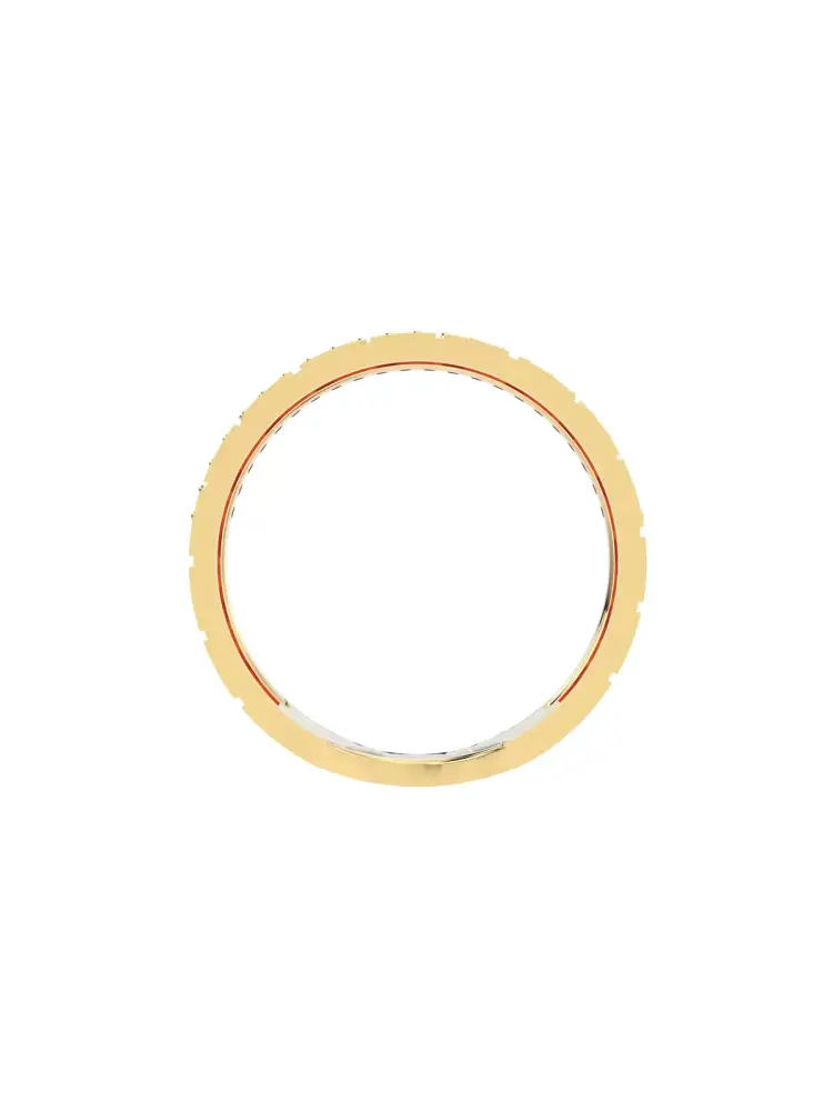 Greek Motif Sıralı Taşlı 14K Altın Yüzük - 6