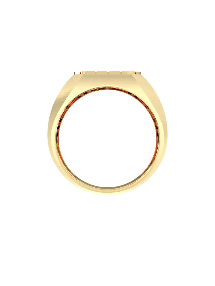 Grek Desenli Klasik 14K Altın Yüzük - 6