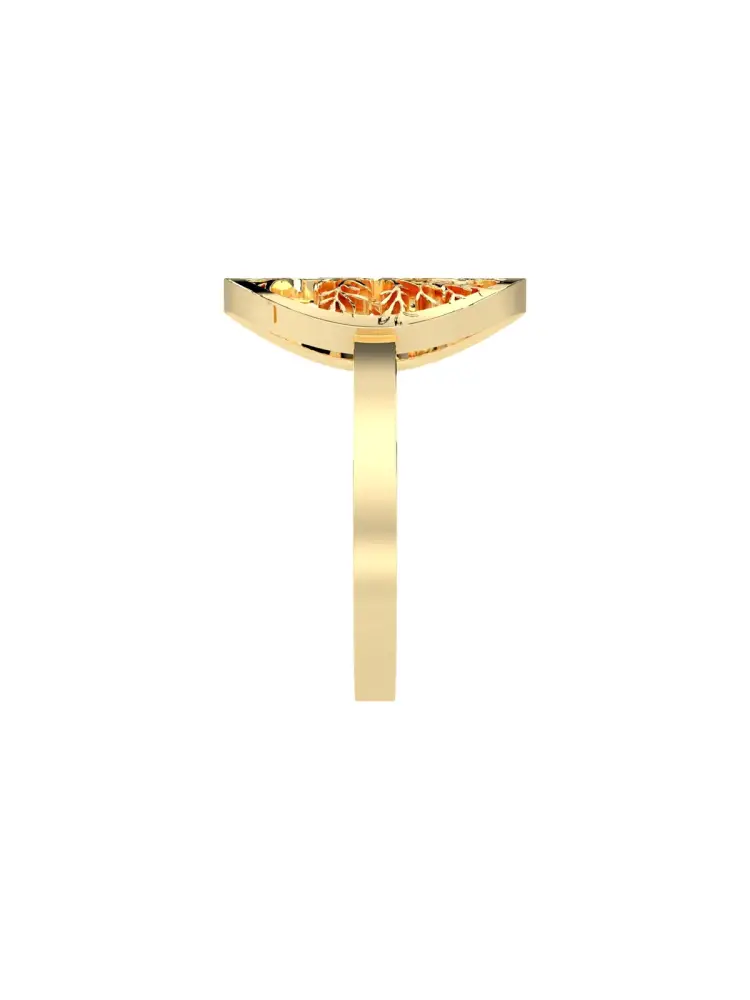 Hayat Ağacı Motifli 14K Altın Yüzük - 7