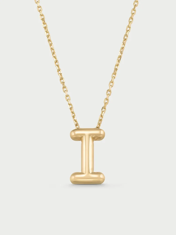 I Harfi Sade 14K Altın Harf Kolye - 1