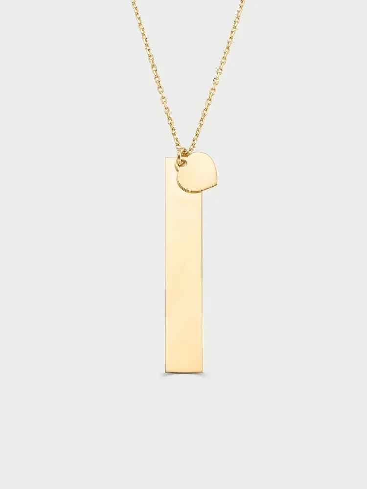 I Harfi Taşlı 14K Altın Harf Kolye - 1