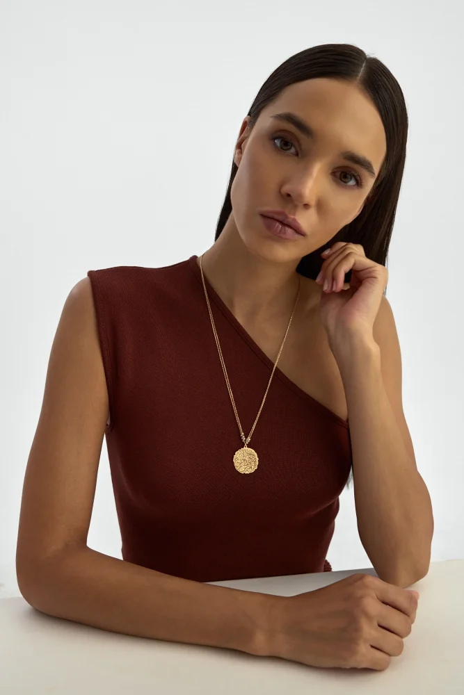 İhlâs Sûresi Madalyon 14K Altın Kolye - 4