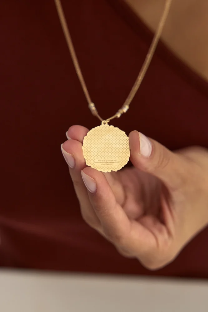 İhlâs Sûresi Madalyon 14K Altın Kolye - 5