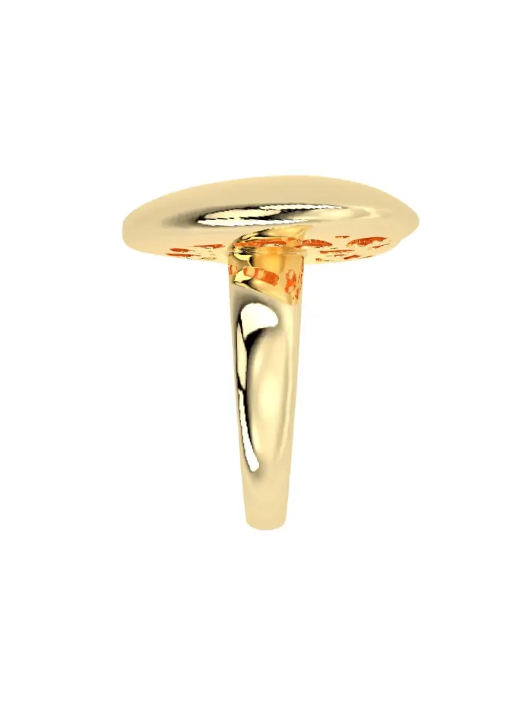 Kalp Formlu Modern 14K Altın Yüzük - 8