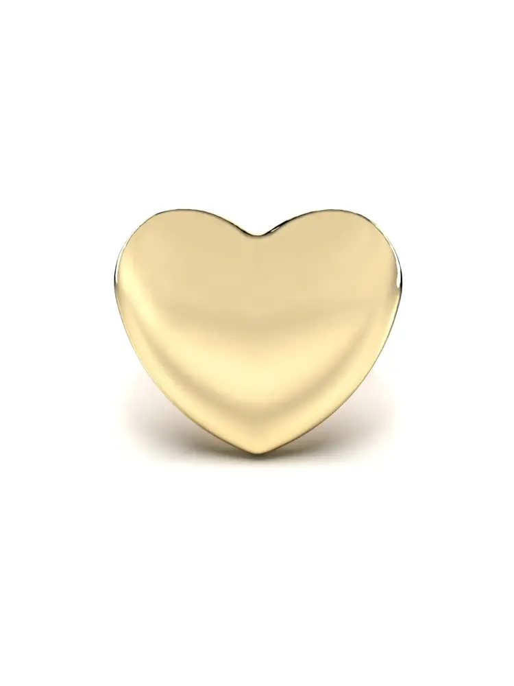 Kalp Formlu Modern 14K Altın Yüzük - 1