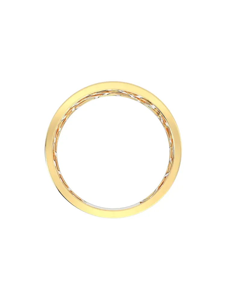 Kalp Motifli Pırlanta Görünümlü 14K Altın Yüzük - 6