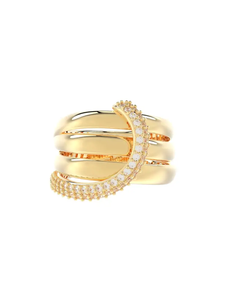 Kavisli Sıralı Baget Taşlı 14K Altın Yüzük - 5