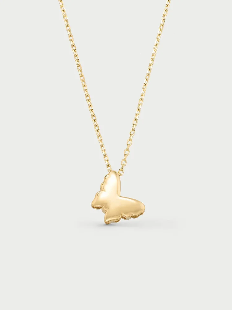 Kelebek Figürlü 14K Altın Kolye - 1