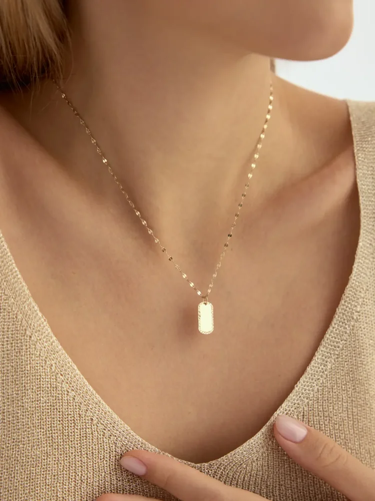 Künye Formlu 14K Altın Kolye - 2